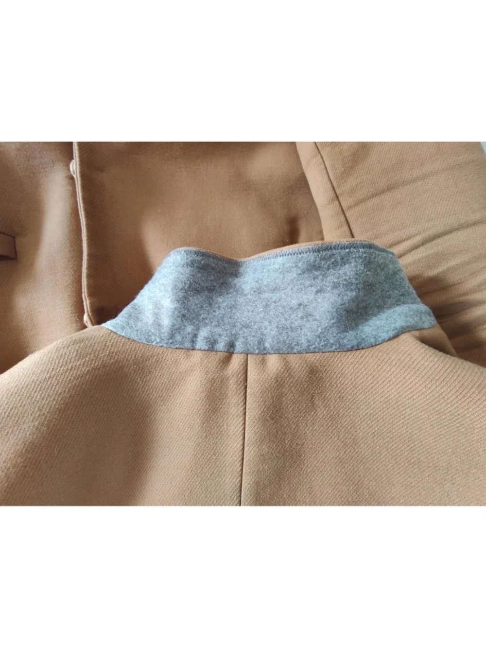 GAP Light Brown Lapel-Collar Long Dress Coat – XL - Picture 7 of 12